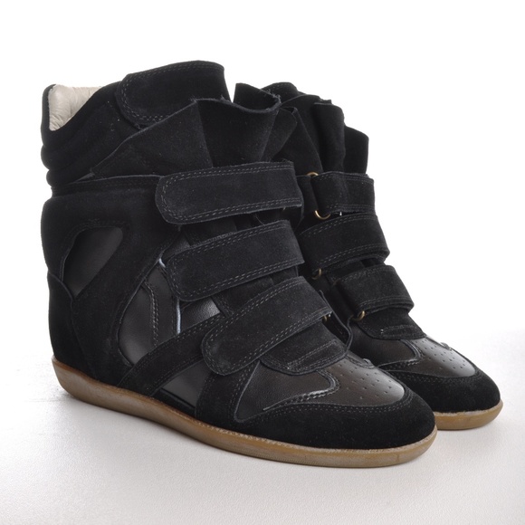 New ISABEL MARANT Black Wedge Bekett Sneakers - Picture 1 of 8